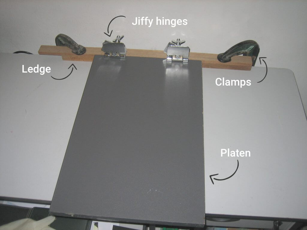 1-Color DIY screen printing press - overview