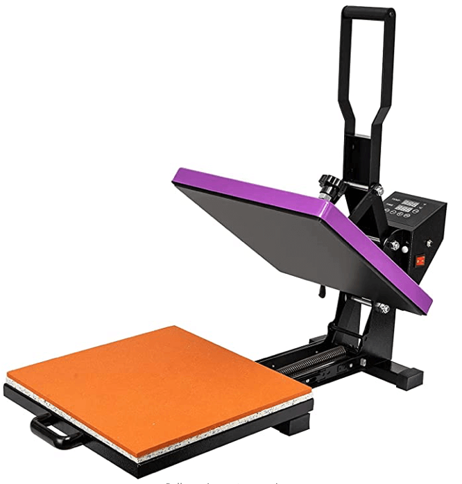 heat press features - tray