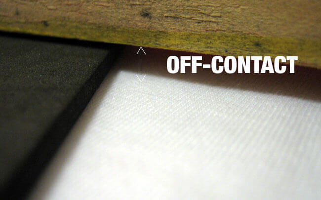 t-shirt screen printing tutorial - off contact