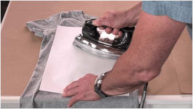 cure screen printing t-shirts using an iron