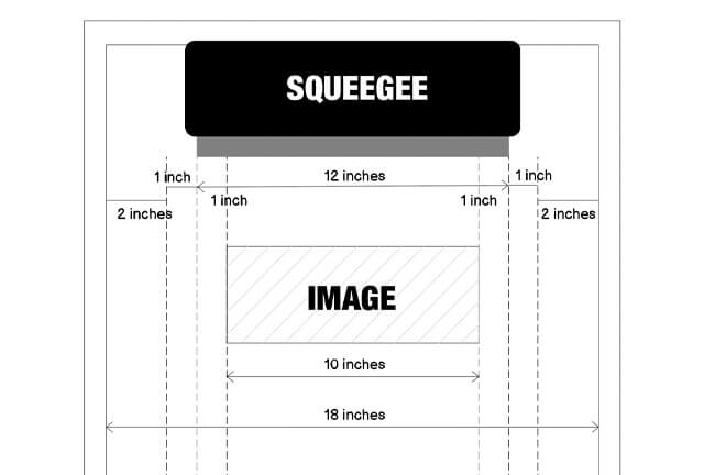 Silk Screen Printing Squeegee Wooden Handle Rubber Blade 2 Sizes